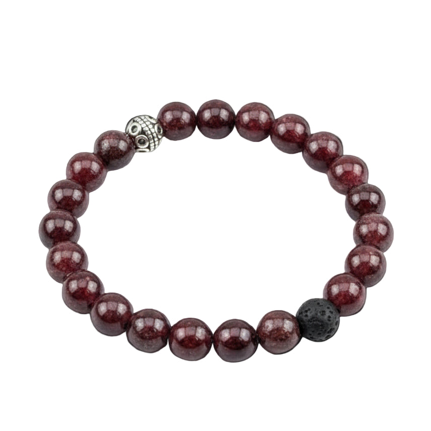 Garnet Bead Bracelet