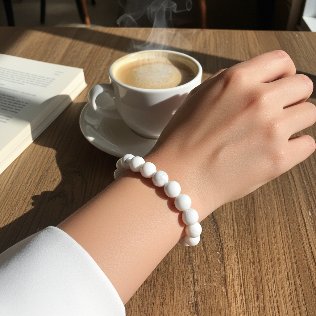 Howlite Bead Bracelet