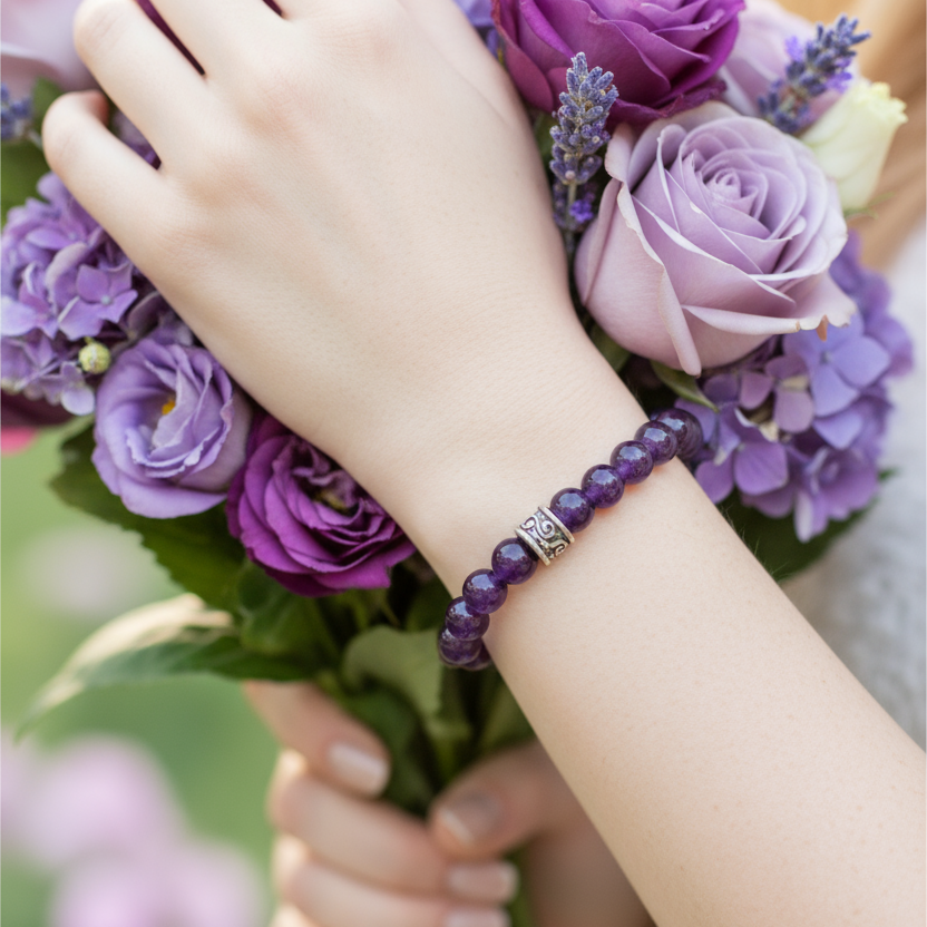 Amethyst Bead Bracelet