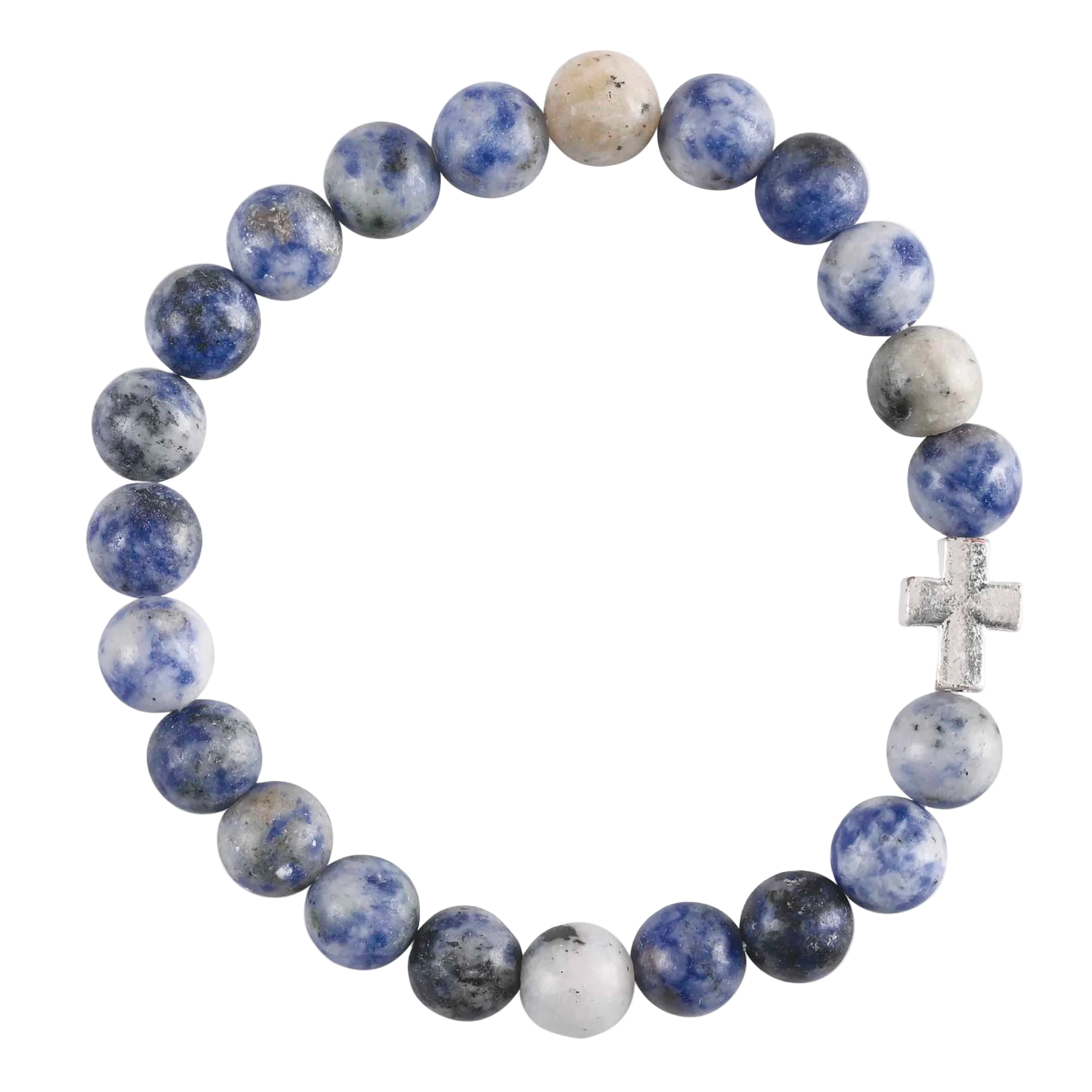 Bracelet Sodalite Brazilian Stone Cross