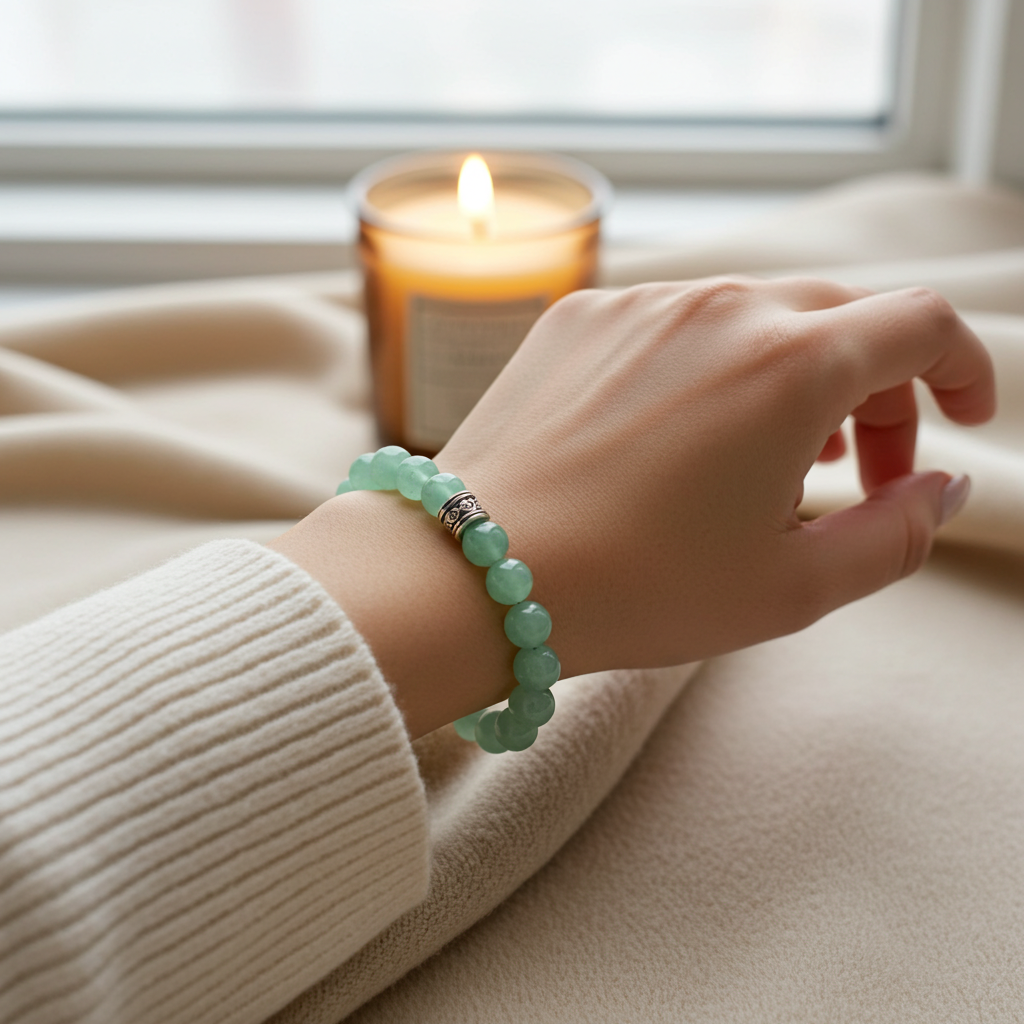 Green Aventurine Bead Bracelet