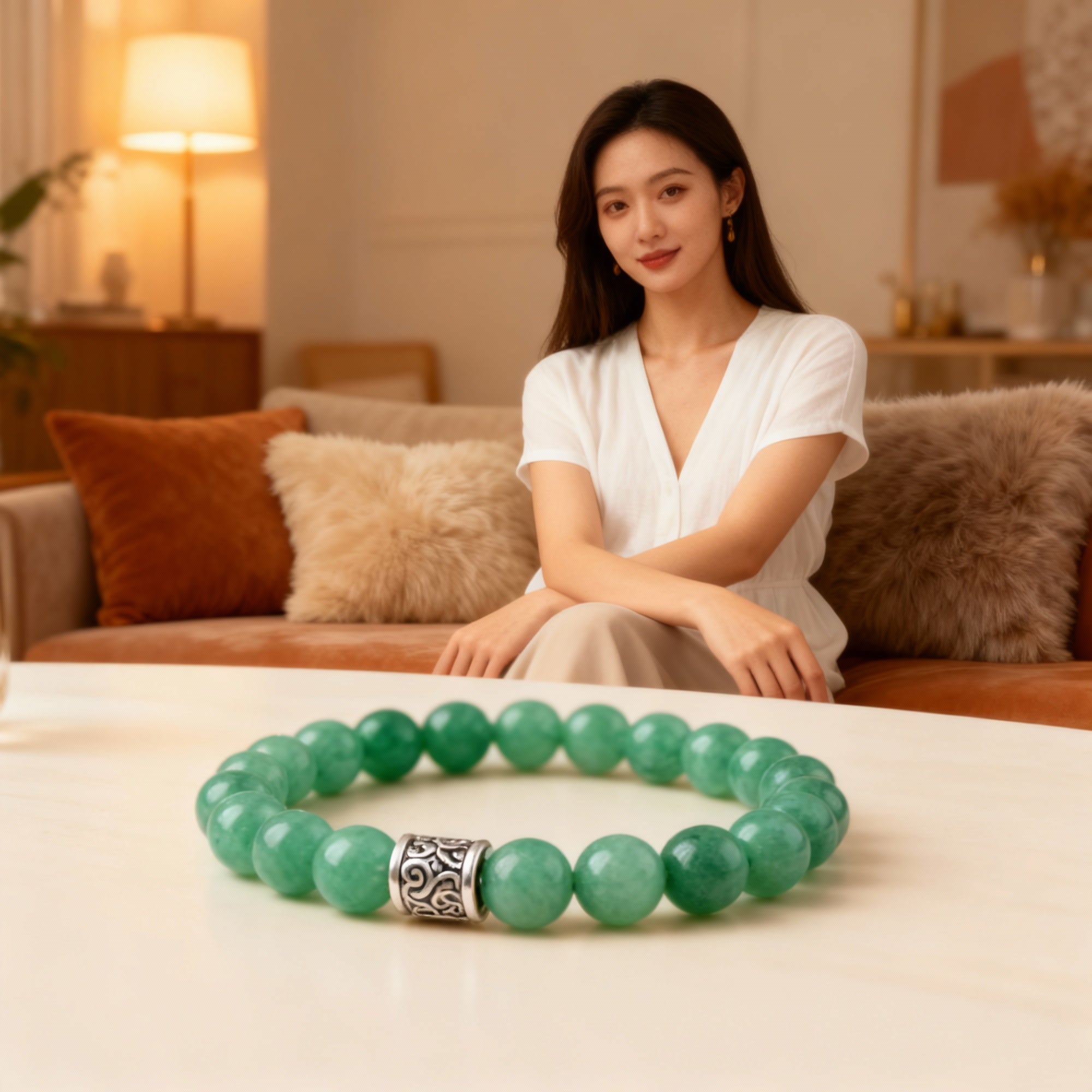 Green Aventurine Bead Bracelet