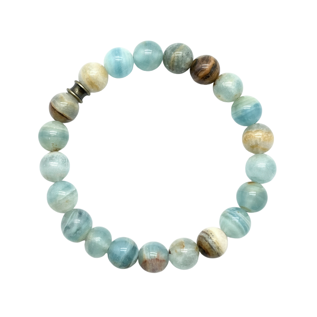 Lemurian Aquatine Calcite Bracelet