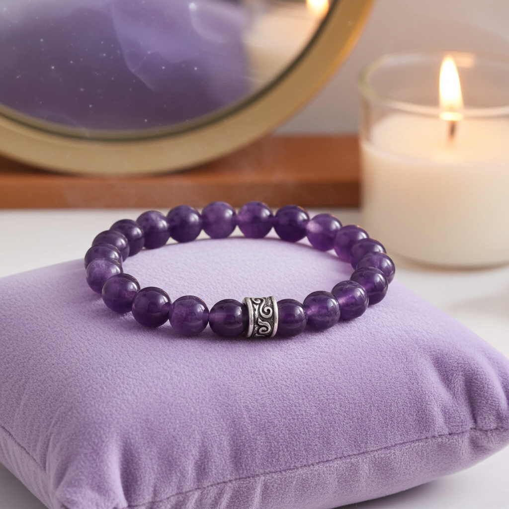 Amethyst Bead Bracelet